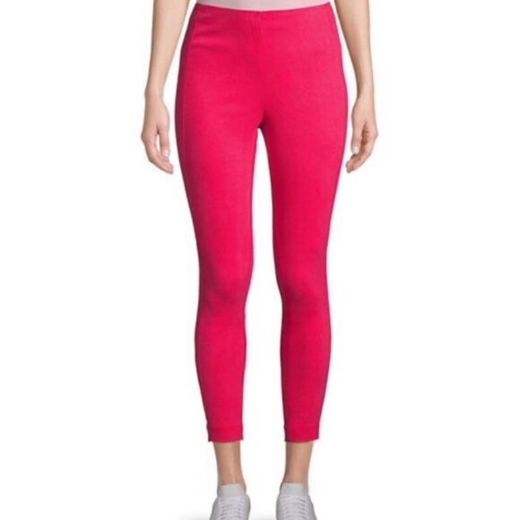 RAG & BONE Pink Simone Cropped Stretch Twill Legging Pants Bright Rose - Picture 1 of 7